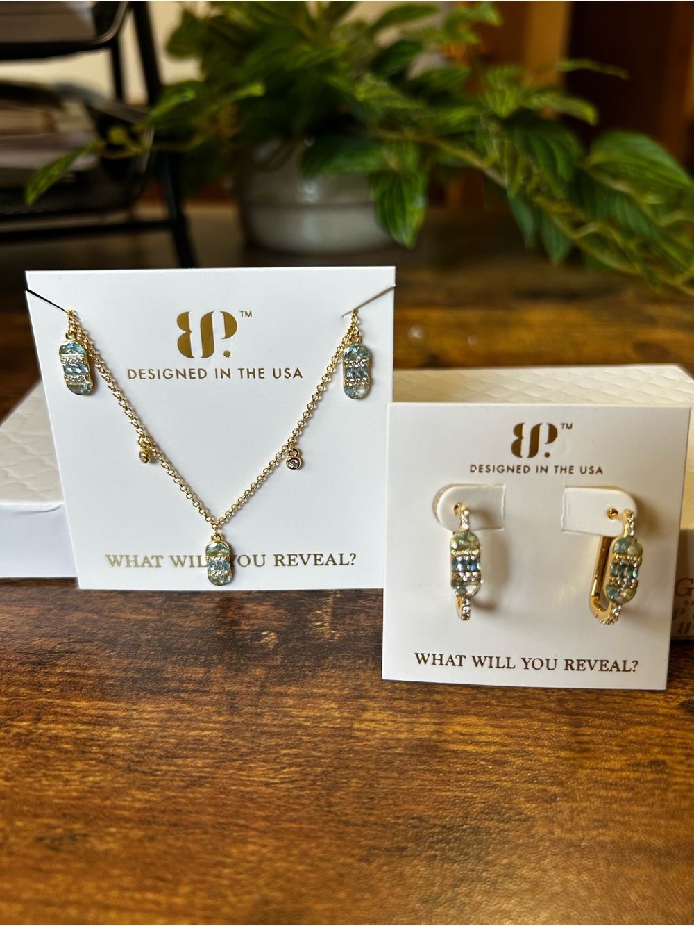 Bomb Party Vermeil Necklace & Earring Set